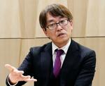 　記者会定例会で辞任を表明する日本将棋連盟の羽生善治会長＝１日午後、東京都渋谷区の将棋会館