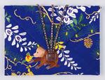 　「刺繍藤に猿図懐中たばこ入れ」のうち「懐紙入れ」（江戸時代　東京都江戸東京博物館蔵）（提供写真）