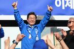 　韓国・京畿道で遊説する最大野党「共に民主党」の李在明候補＝２６日（聯合＝共同）
