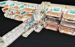 専用カメラで旧校舎内を撮影して作成された３Ｄデジタル模型データ。各教室や廊下などが詳細に記録されている