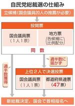 　自民党総裁選の仕組み
