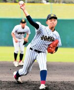 準決勝で完封勝利するなど鳥取城北投手陣をけん引する鈴木