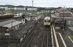 　金田駅に停車する平成筑豊鉄道の車両＝６月、福岡県福智町