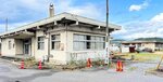 園舎の撤去後に防災備蓄倉庫を整備する旧淀江保育園・幼稚園跡地＝２８日、米子市淀江町淀江