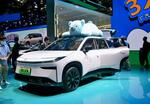 　トヨタ自動車が来春発売予定の新型ＥＶ＝１１月、中国広東省広州（共同）