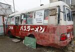 　老朽化で引退した４代目のバス＝北海道函館市