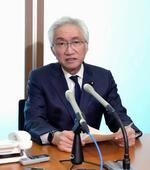 　国会内で記者会見する自民党の西田昌司参院議員＝９日午後