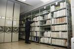 　解体される兵庫県庁２号館の地下にある文書庫＝２０２４年３月