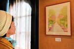 透明水彩の優しい色合いで描かれた作品