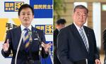 　自民党総裁の石破首相（右）と国民民主党の玉木代表＝１０月３１日