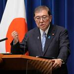 　記者会見する石破首相＝１日午前、首相官邸