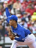 　７回無失点で２勝目を挙げた中日・柳＝マツダ