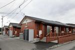 　能登半島地震で建設された木造仮設住宅＝２０２４年１２月、石川県輪島市