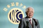 　日本記者クラブ賞を受賞し、あいさつする共同通信社客員論説委員の後藤謙次氏＝３１日午後、東京・内幸町の日本プレスセンター