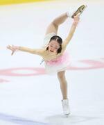 　ジュニア女子で優勝した島田麻央のフリー＝テクノルアイスパーク八戸