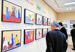 児童の力作が並ぶ会場