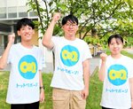 派遣学生の下江さん、黄さん、瀧川さん（左から）
