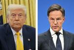 　トランプ米大統領、ＮＡＴＯのルッテ事務総長（いずれもゲッティ＝共同）