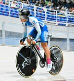 女子５００㍍タイムトライアルで７位入賞した北中成実＝北九州メディアドーム