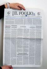 　イタリアの日刊紙「フォリオ」がＡＩを使って作った新聞＝３月、ローマ（共同）