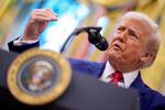 　トランプ大統領＝２８日、ワシントン（ゲッティ＝共同）