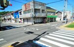 ６２年前に最後の大綱引きが行われた倉吉銀座通り明治町交差点付近＝倉吉市明治町