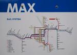 ＭＡＸの路線図（太い線）。細い線は路面電車
