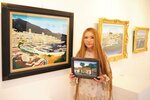 国内や欧州の美しい風景画を披露する渡部さん