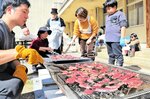 【まだかな～】シカ肉のバーベキュー。焼き上がるのが待ち遠しい