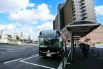 　ＪＲ桜島駅の万博会場行き専用シャトルバスターミナル