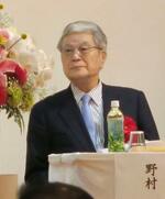 　自民党・森山幹事長の会合に出席した野村哲郎元農相＝３１日午前、鹿児島県鹿屋市