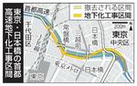 　東京・日本橋の首都高速地下化工事区間