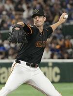 　中日戦に先発した巨人・グリフィン＝東京ドーム