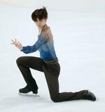 　ジュニア男子で優勝した中田璃士のフリー＝テクノルアイスパーク八戸