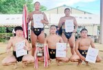 相撲団体、個人で上位を独占した鳥取ク＝広島県竹原市営相撲場